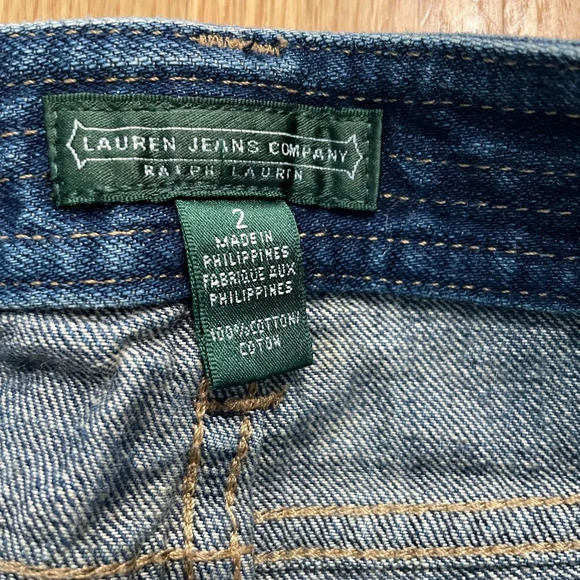 Vintage Y2K 90s Ralph Lauren Low / Mid Rise Flare Boot Cut Denim Jeans Sz 2 - Picture 3 of 6